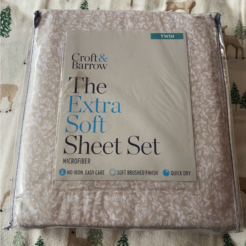 Croft & Barrow Cream Sheet Set